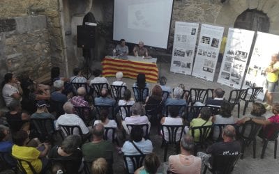 Imatges de la xerrada i exposició ‘Els primers trets de Francesc Boix’ a Santa Maria de Meià. 09/08/2018.