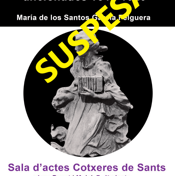 SUSPESA: Conferència Fotògrafes professionals i aficionades 1840-1920 a càrrec de María de los Santos García Felguera